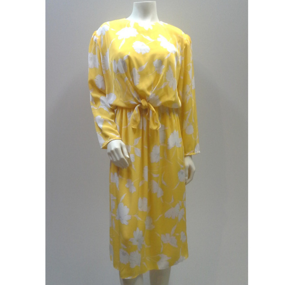 Vintage Yellow Day Career Dress